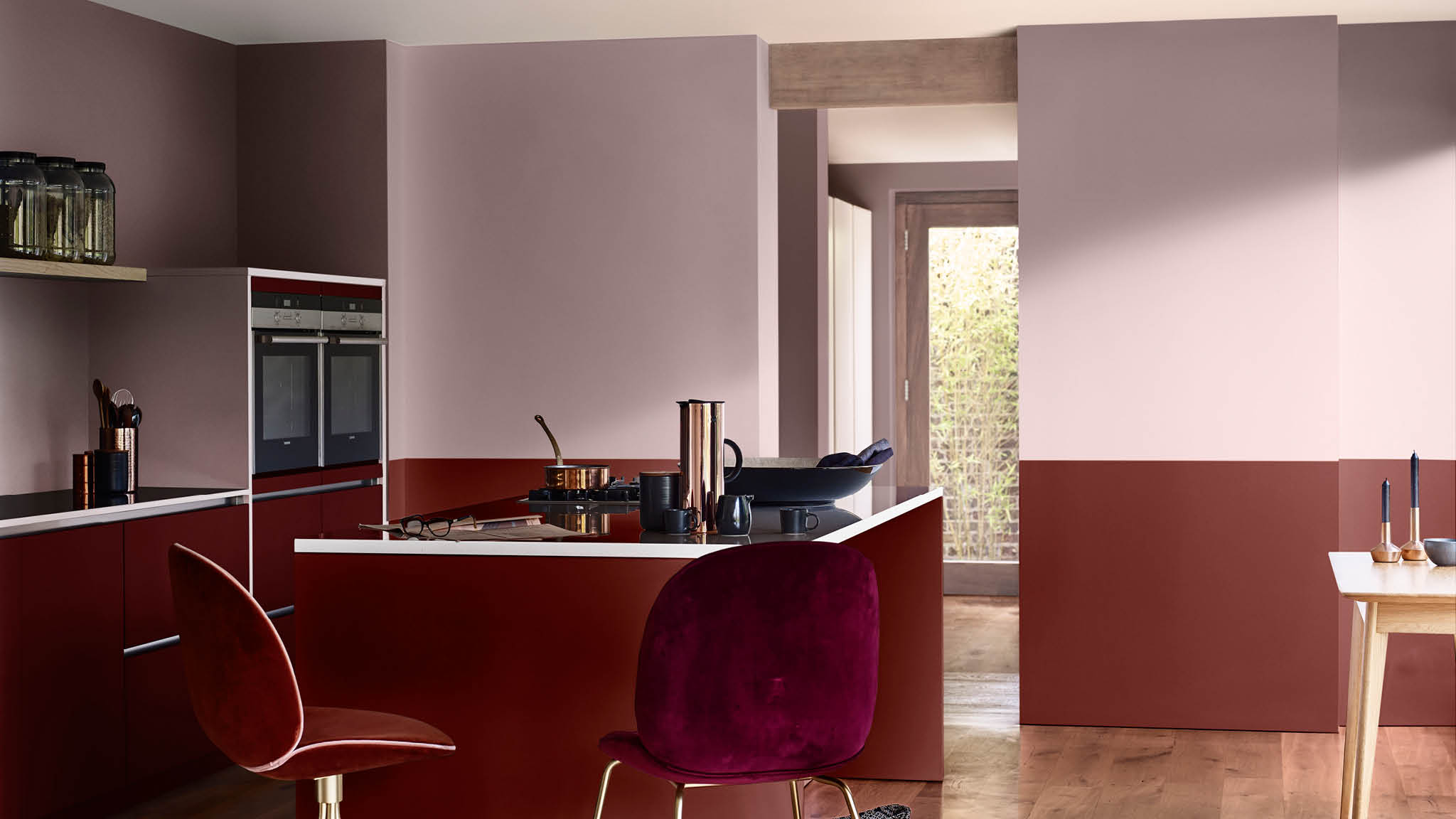 Kitchen in warm colours 「Heart Wood」配搭暖調色彩的廚房配色