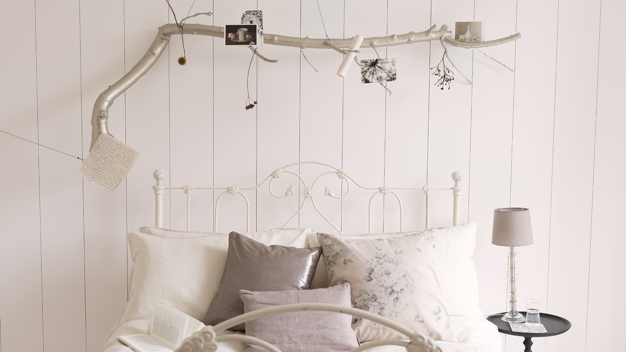 A serene backdrop Create a feeling of serenity with dove grey and a touch of dusk rose.