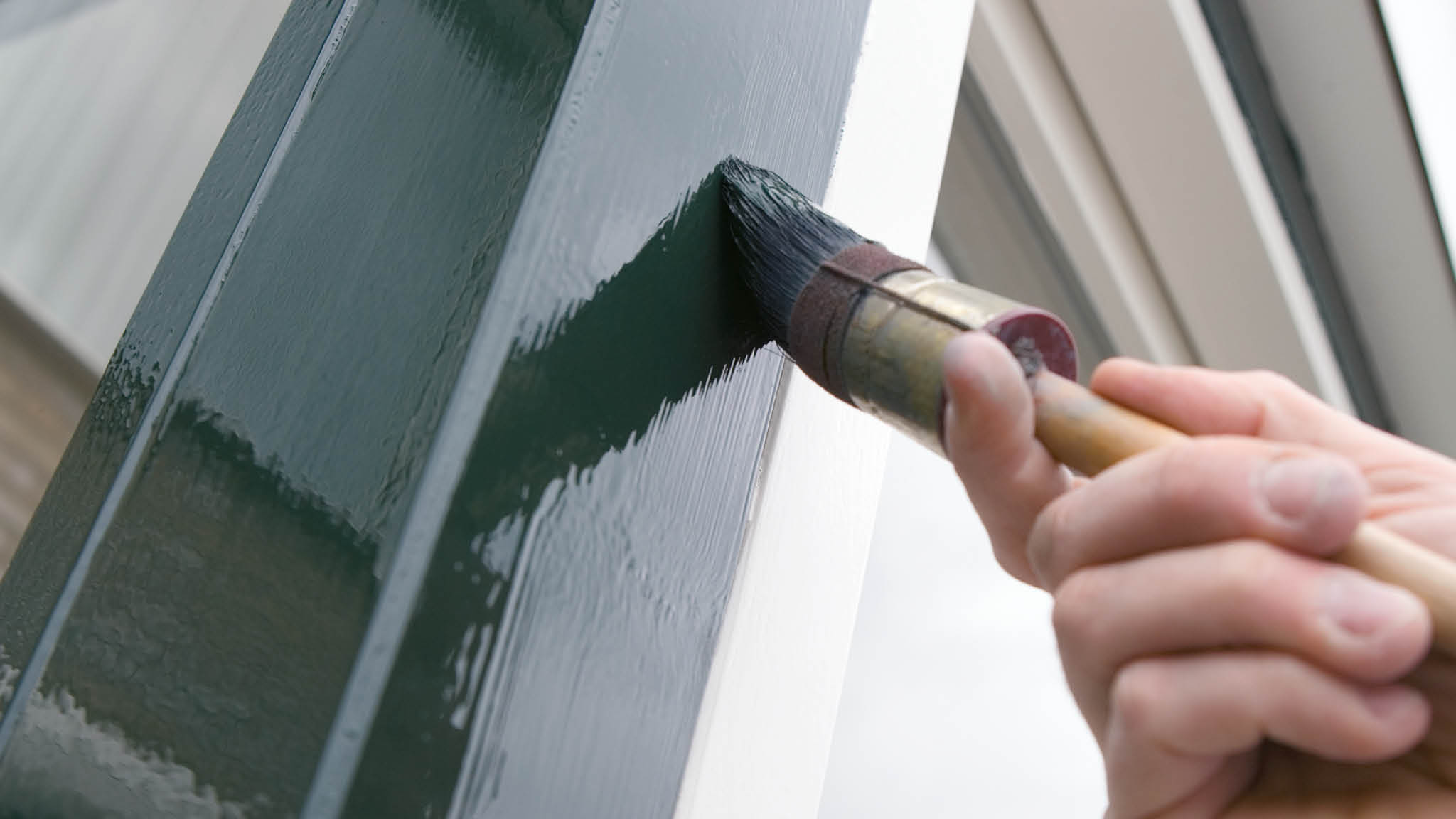 Gloss painted windowsill Best for internal and external wood, gloss comes in a mid-sheen and a high-sheen finish, often called high gloss.