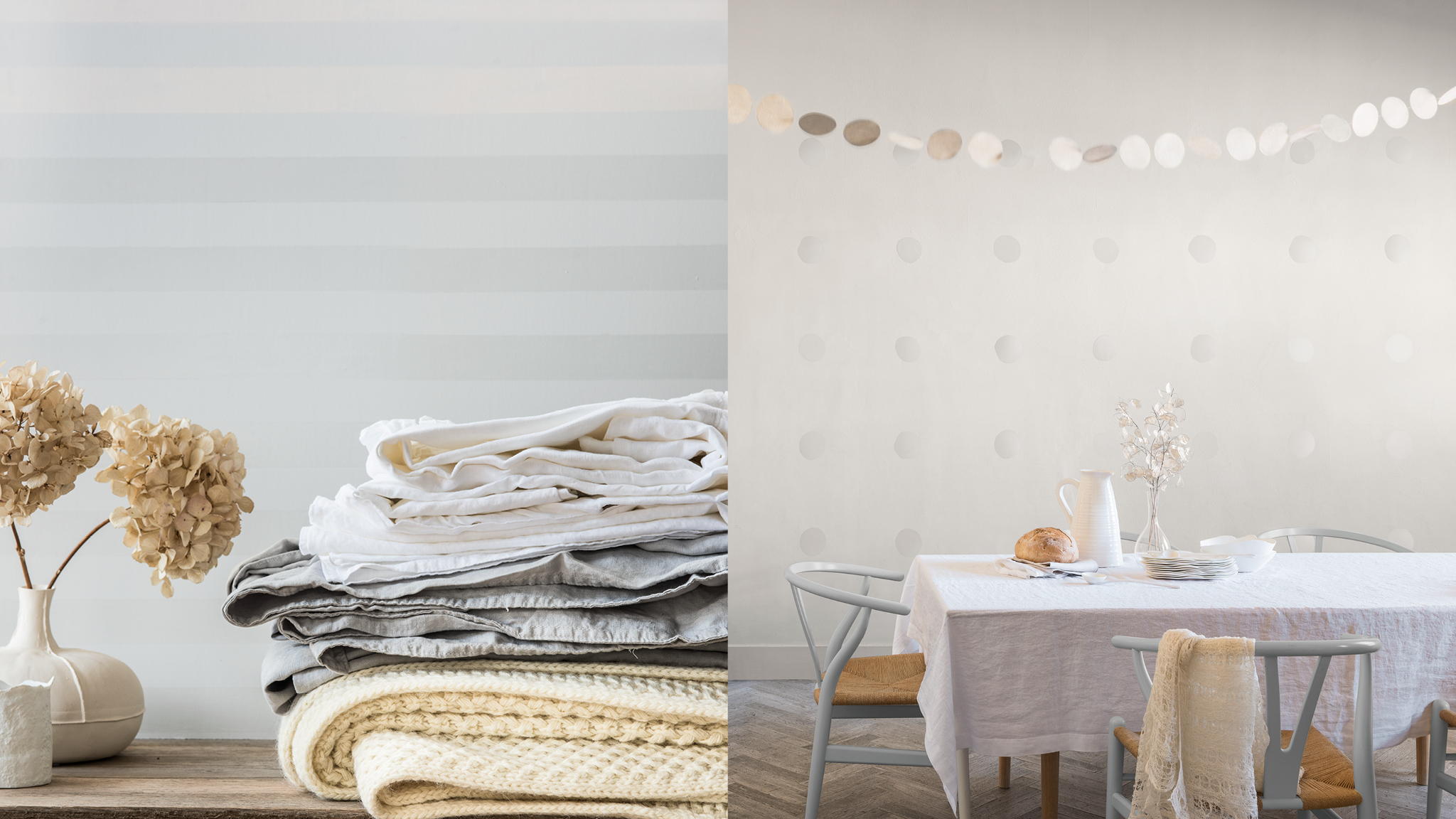 Light natural tables Neutral base colours draw out and define the objects in your room.
