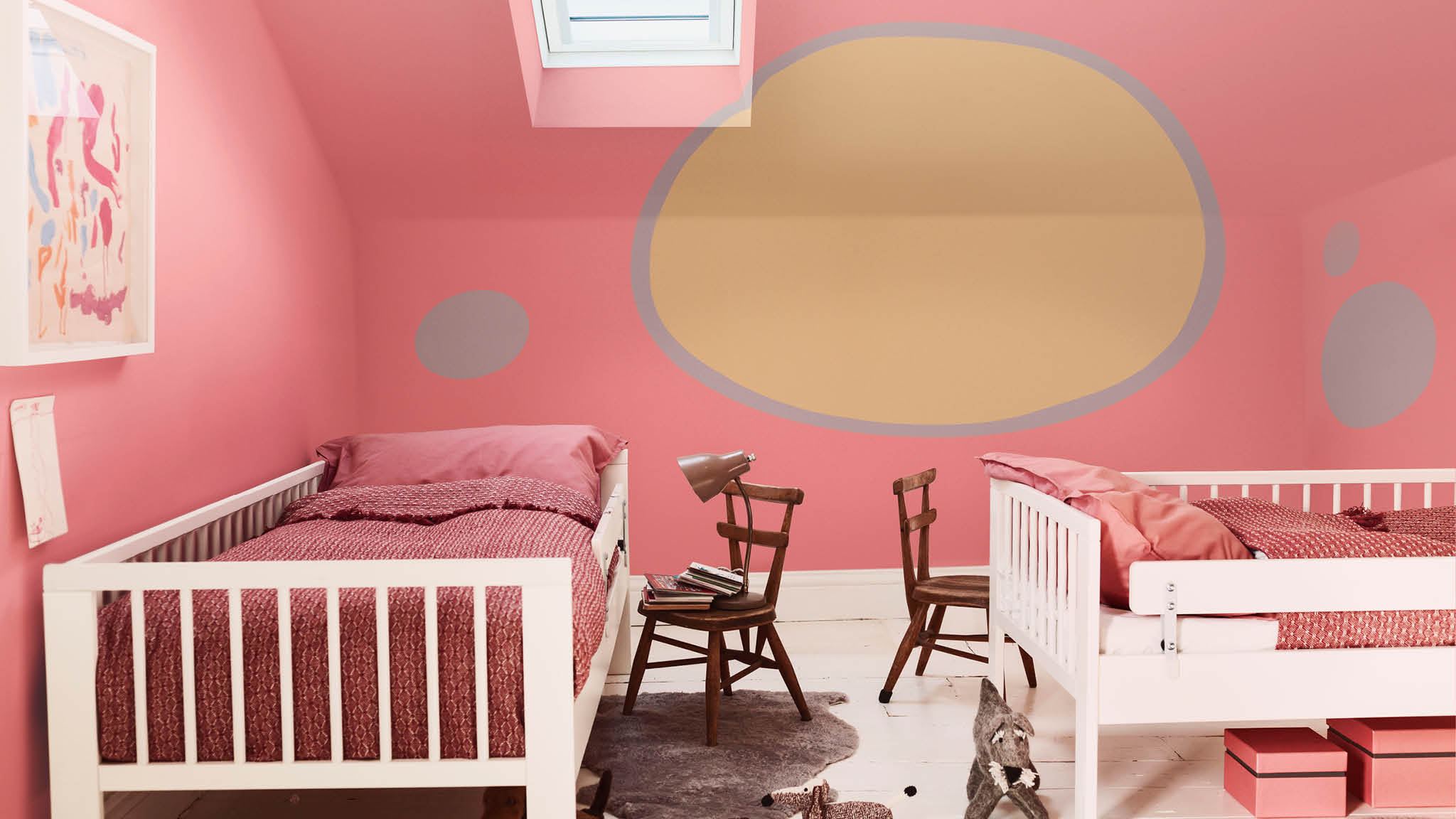 Playful pebbles in children’s bedroom Playful pebbles in children’s bedroom